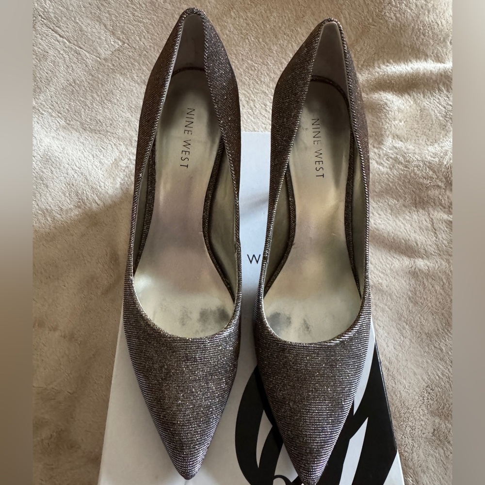 Nine West Women's Shimmer Heels - Silver